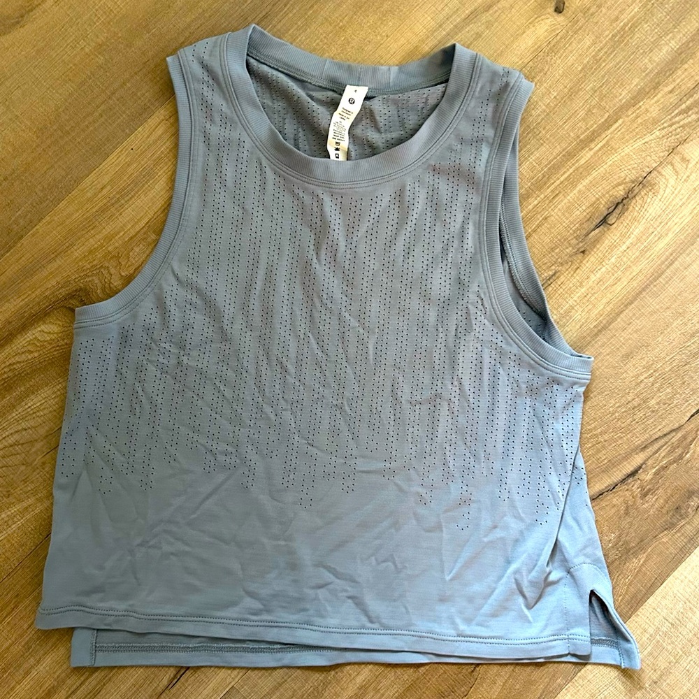 Lululemon Blue Athletic Cropped Tank Top